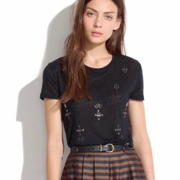 Madewell Black Jewel Tee - Picture 1 of 6